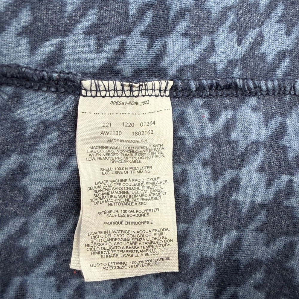 Columbia Womens 2X Fleece Quarter Zip Pullover Blue Houndstooth - Picture 5 of 9